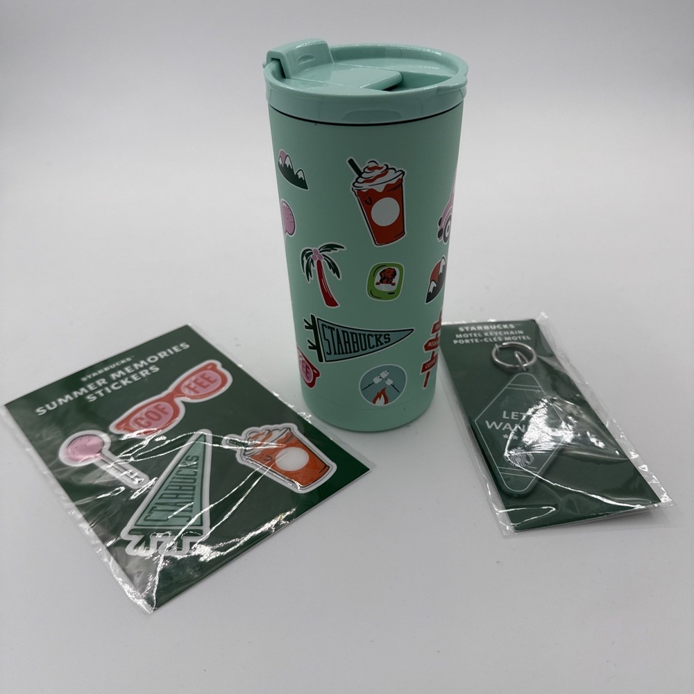 Starbucks Road Trip Collection 2026 SS Sticker Tumbler Keychain Stickers New